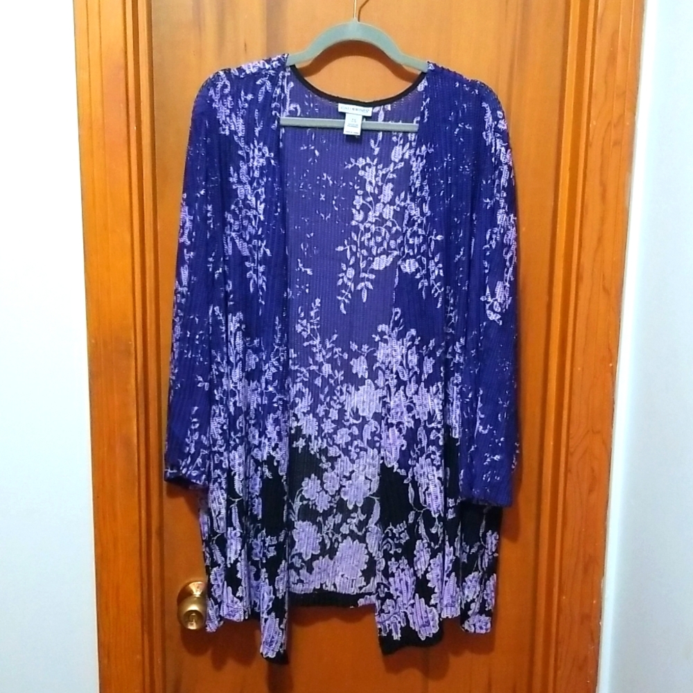 Catherines Purple and Black Floral Overpiece